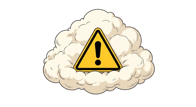 Nuvem de alerta flutuando